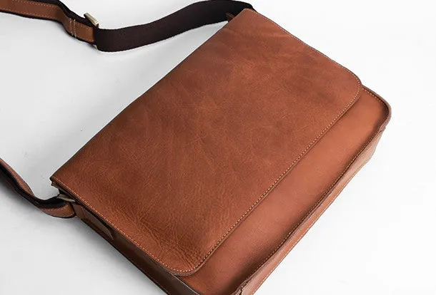 Handmade leather men satchel bag messenger large vintage shoulder laptop bag vintage bag