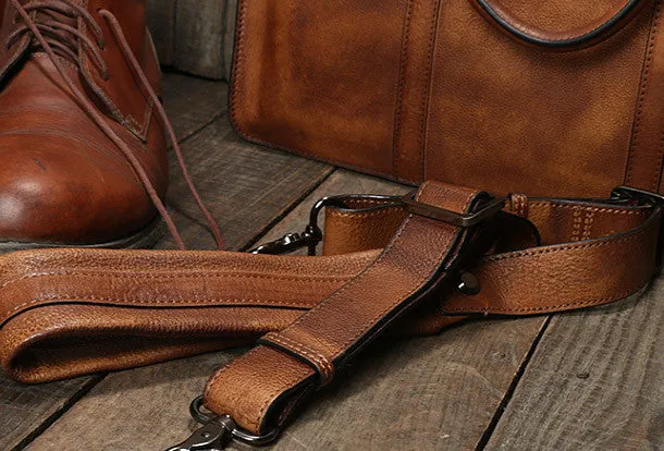Handmade leather men vintage Briefcase messenger large vintage shoulder laptop bag vintage bag