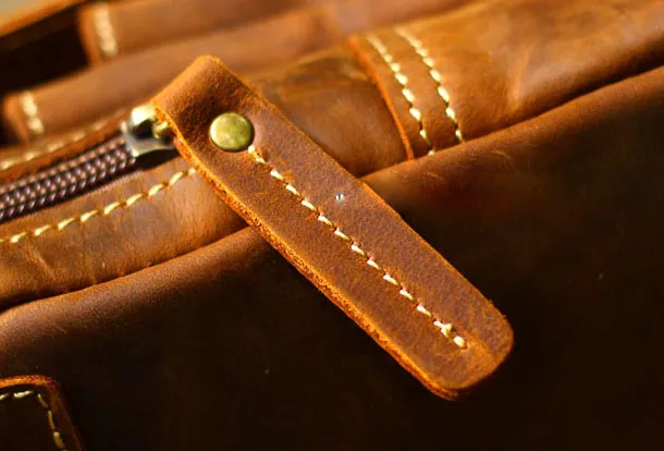 Handmade Leather Mens Cell Phone Holsters Waist Bag Hip Pack Belt Bag for Men
