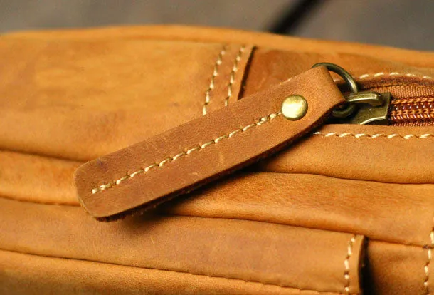Handmade Leather Mens Cell Phone Holsters Waist Bag Hip Pack Belt Bag for Men