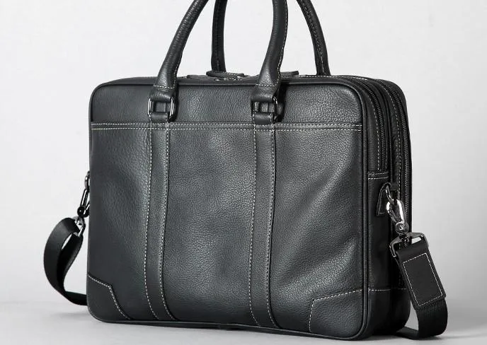 Handmade Leather Mens Cool Messenger Bag Work Bag Business Bag Briefcase Bag for men