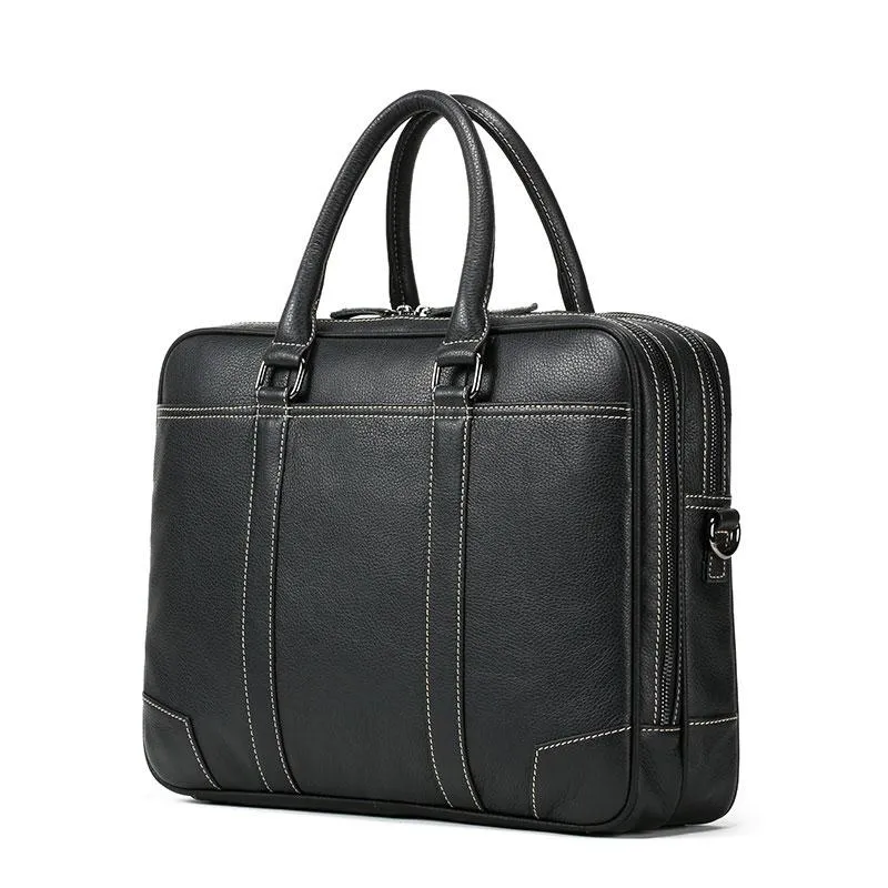 Handmade Leather Mens Cool Messenger Bag Work Bag Business Bag Briefcase Bag for men