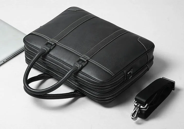 Handmade Leather Mens Cool Messenger Bag Work Bag Business Bag Briefcase Bag for men