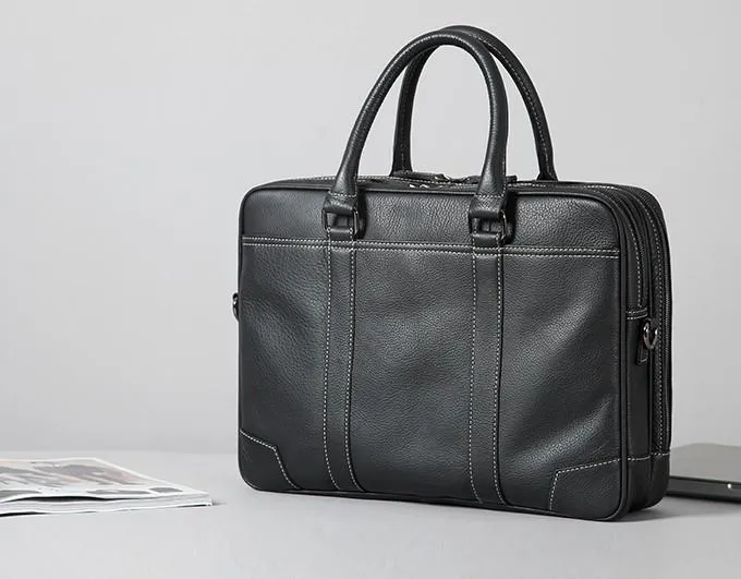 Handmade Leather Mens Cool Messenger Bag Work Bag Business Bag Briefcase Bag for men