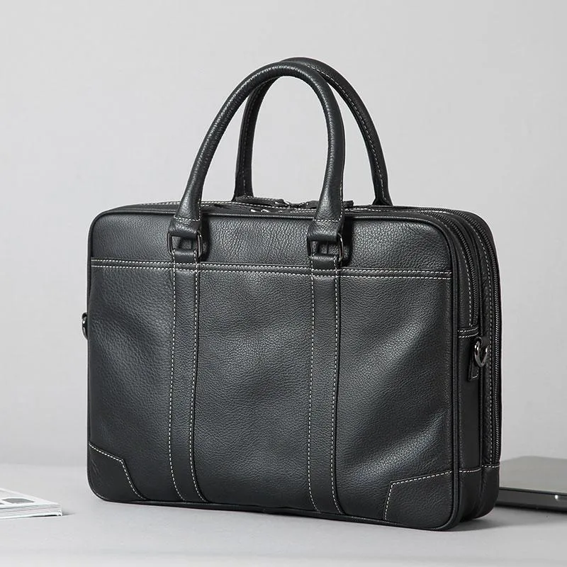 Handmade Leather Mens Cool Messenger Bag Work Bag Business Bag Briefcase Bag for men