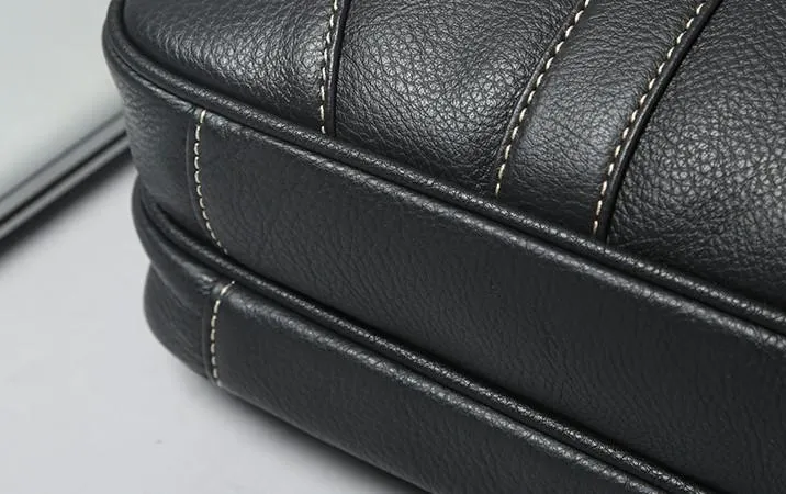 Handmade Leather Mens Cool Messenger Bag Work Bag Business Bag Briefcase Bag for men
