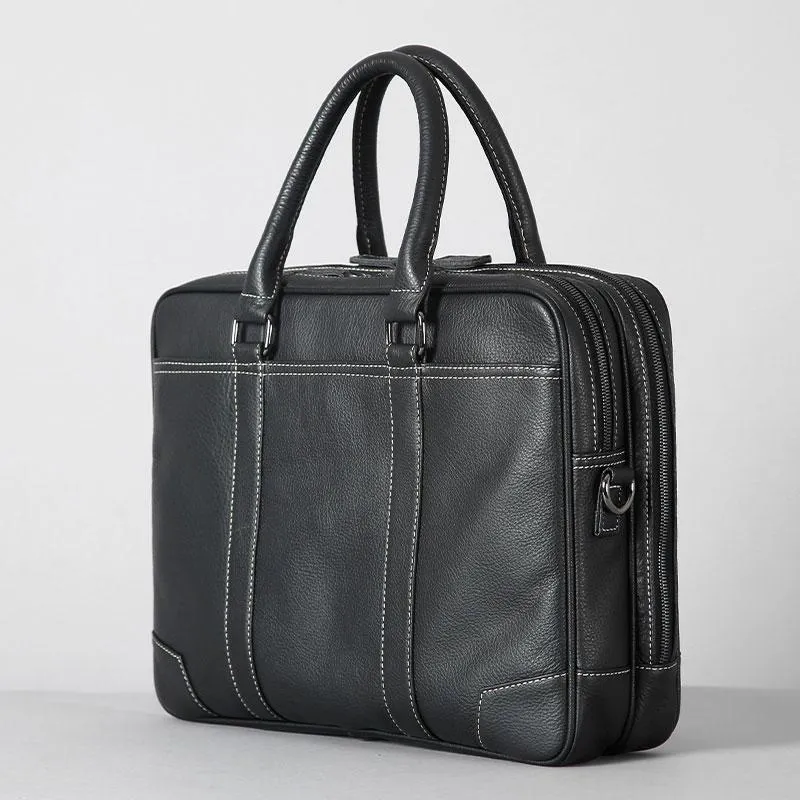 Handmade Leather Mens Cool Messenger Bag Work Bag Business Bag Briefcase Bag for men