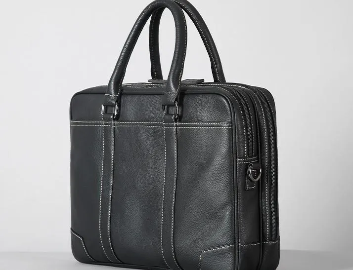 Handmade Leather Mens Cool Messenger Bag Work Bag Business Bag Briefcase Bag for men