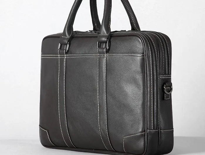 Handmade Leather Mens Cool Messenger Bag Work Bag Business Bag Briefcase Bag for men
