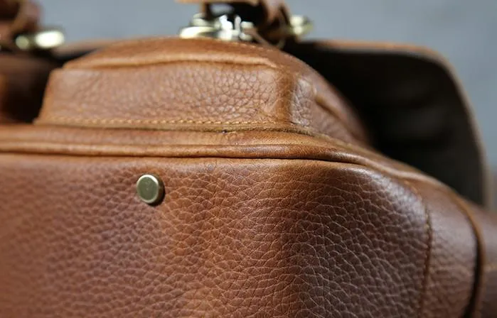 Handmade Leather Mens Cool Shoulder Bag Messenger Bag Camera Bag Cycling Bag for men