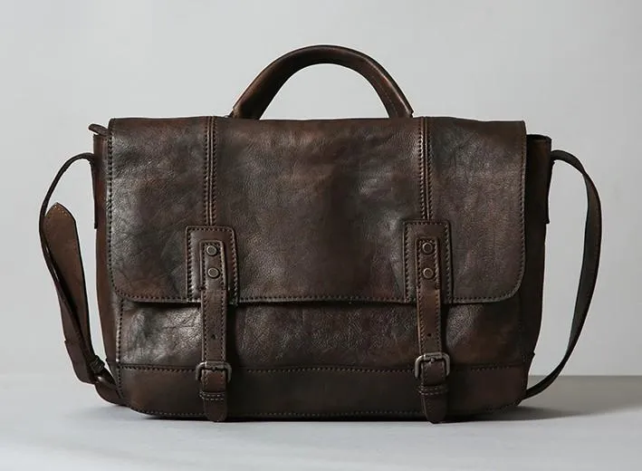 Handmade Leather Mens Cool Shoulder Bag Messenger Bag for men