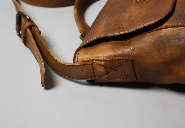 Handmade Leather Mens Cool Shoulder Bag Messenger Bag for men