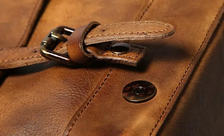 Handmade Leather Mens Cool Shoulder Bag Messenger Bag for men
