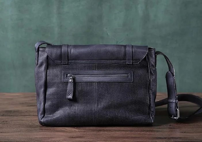 Handmade Leather Mens Cool Shoulder Bags Messenger Bag Cycling Bag for men