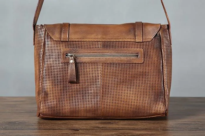 Handmade Leather Mens Cool Shoulder Bags Messenger Bag Cycling Bag for men