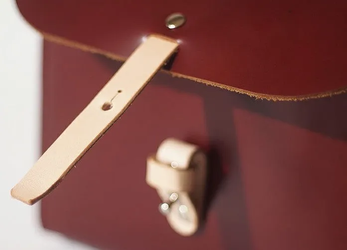 Handmade Leather Red Womens Handbag Fashion Shoulder Bag for Women