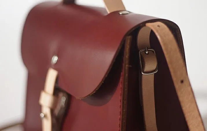Handmade Leather Red Womens Handbag Fashion Shoulder Bag for Women