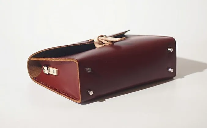 Handmade Leather Red Womens Handbag Fashion Shoulder Bag for Women