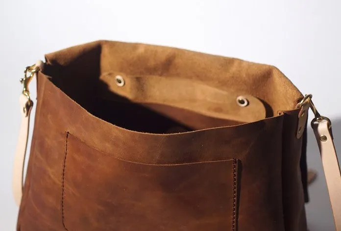 Handmade Leather Tan Mens Messenger Bag Cool Handbag Briefcase for Men