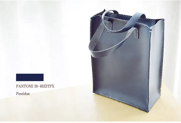 Handmade Leather tote handbag bag vintage purse women leather zip