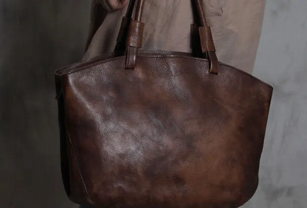 Handmade Leather womens handbag purse shoulder bag for women