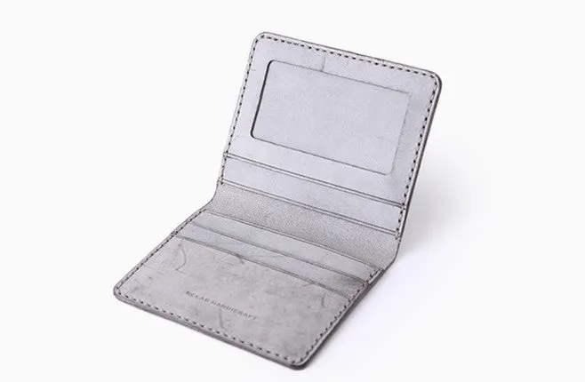 Handmade Leather Womens Slim License Wallet Front Pocket Wallet Slim Card Wallet for Women