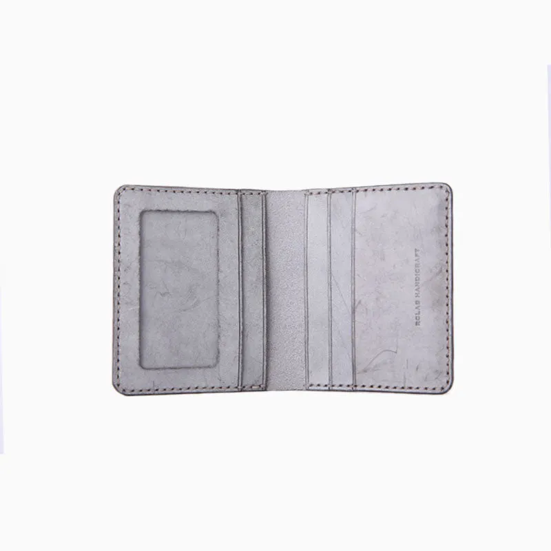 Handmade Leather Womens Slim License Wallet Front Pocket Wallet Slim Card Wallet for Women