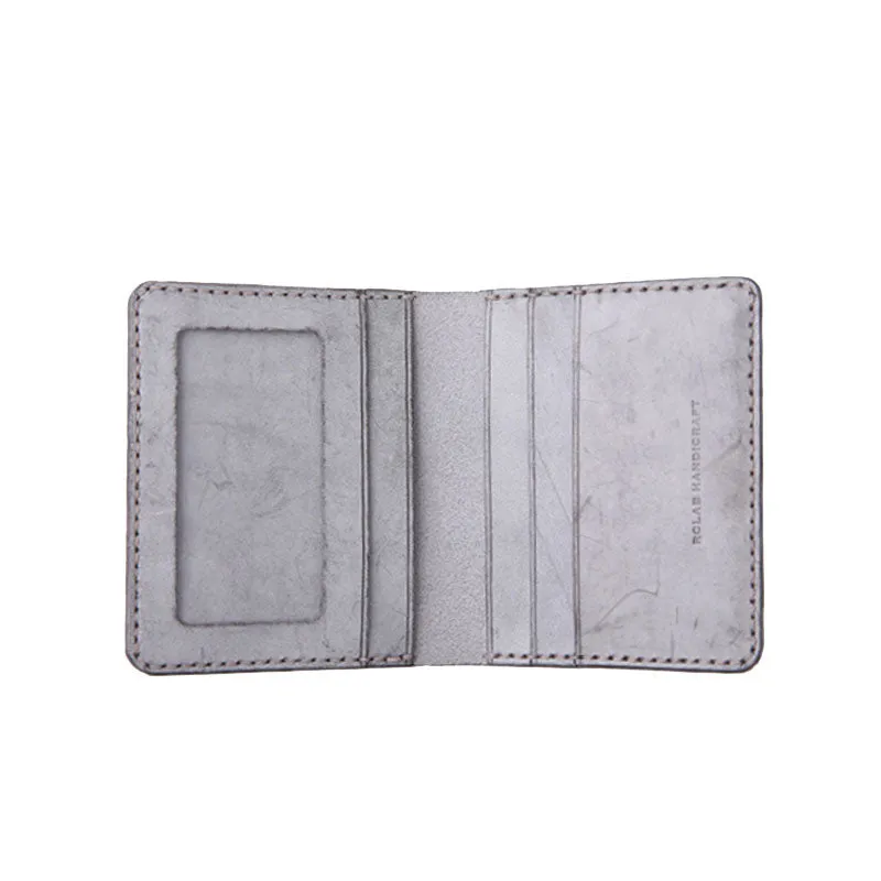 Handmade Leather Womens Slim License Wallet Front Pocket Wallet Slim Card Wallet for Women