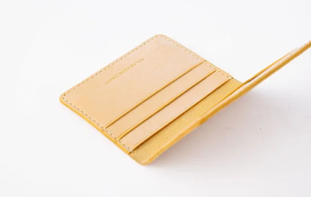 Handmade Leather Womens Slim License Wallet Front Pocket Wallet Slim Card Wallet for Women