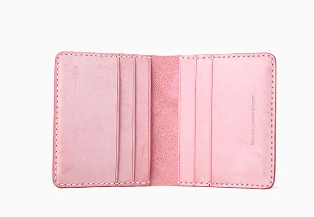 Handmade Leather Womens Slim License Wallet Front Pocket Wallet Slim Card Wallet for Women