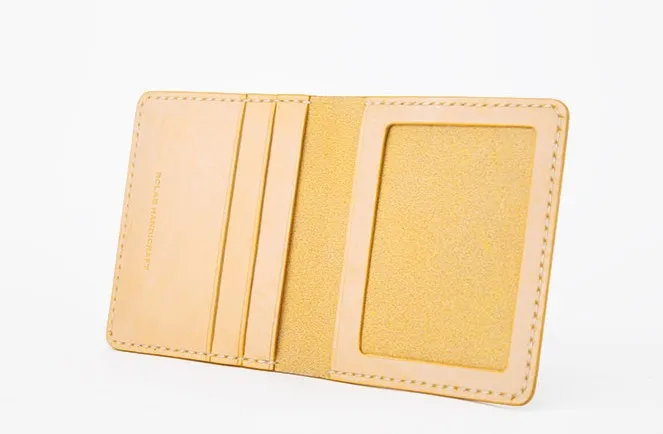 Handmade Leather Womens Slim License Wallet Front Pocket Wallet Slim Card Wallet for Women