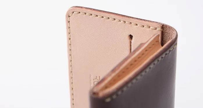 Handmade Leather Womens Small Card Wallet Front Pocket Wallet Card Holder for Women