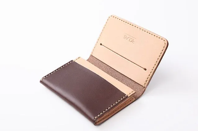 Handmade Leather Womens Small Card Wallet Front Pocket Wallet Card Holder for Women