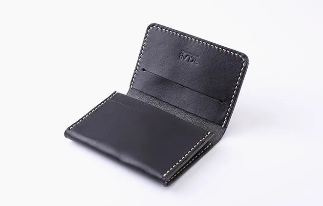 Handmade Leather Womens Small Card Wallet Front Pocket Wallet Card Holder for Women