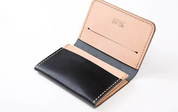 Handmade Leather Womens Small Card Wallet Front Pocket Wallet Card Holder for Women
