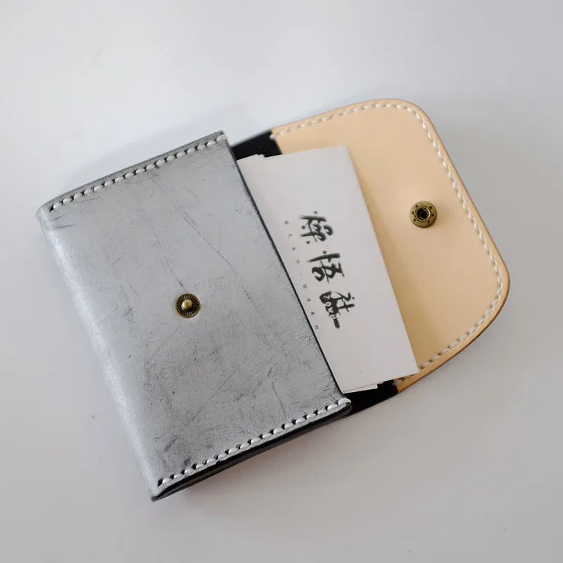 Handmade LEATHER Womens Small Card Wallet Leather Card Small Wallet FOR Women