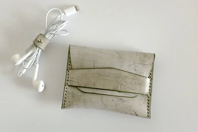 Handmade LEATHER Womens Small Card Wallet Leather Small Coin Change Wallet FOR Women