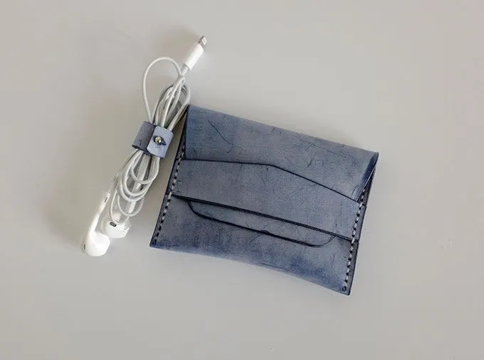 Handmade LEATHER Womens Small Card Wallet Leather Small Coin Change Wallet FOR Women