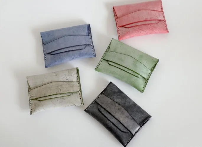 Handmade LEATHER Womens Small Card Wallet Leather Small Coin Change Wallet FOR Women
