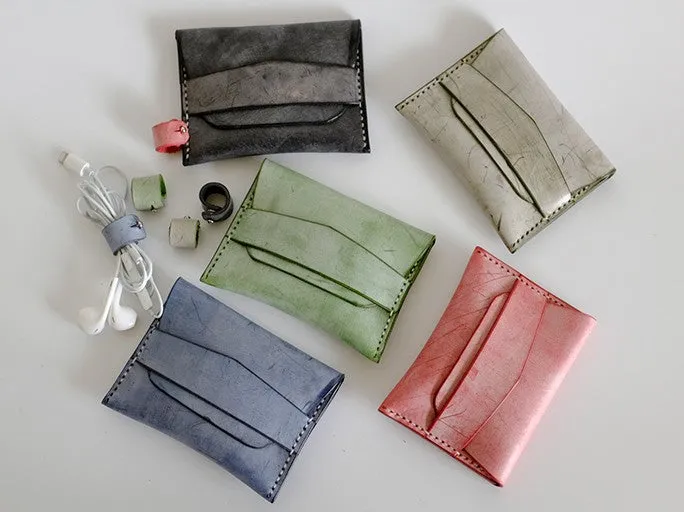 Handmade LEATHER Womens Small Card Wallet Leather Small Coin Change Wallet FOR Women