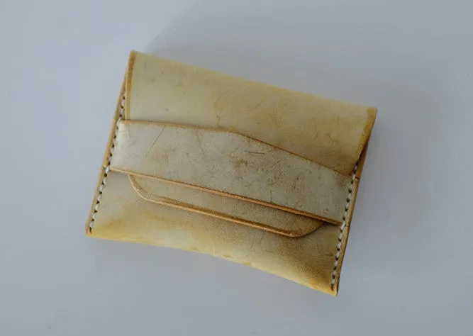 Handmade LEATHER Womens Small Card Wallet Leather Small Coin Change Wallet FOR Women