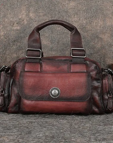 Handmade Leather Womens Vintage Handbag Best Shoulder Bags Vintage Crossbody Purses for Ladies