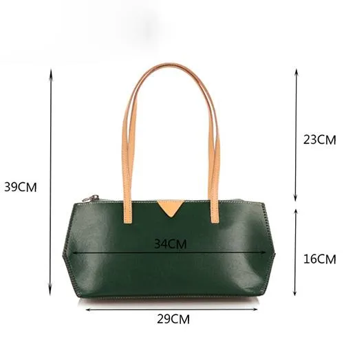 Handmade Vintage Womens Green Leather Handbags Unique Leather Womens Shoulder Purse