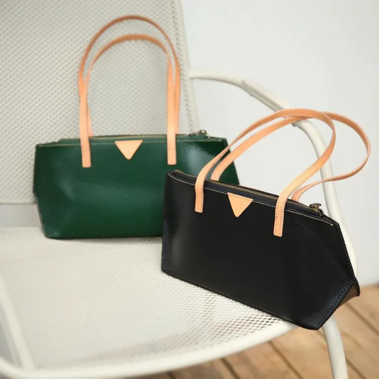 Handmade Vintage Womens Green Leather Handbags Unique Leather Womens Shoulder Purse