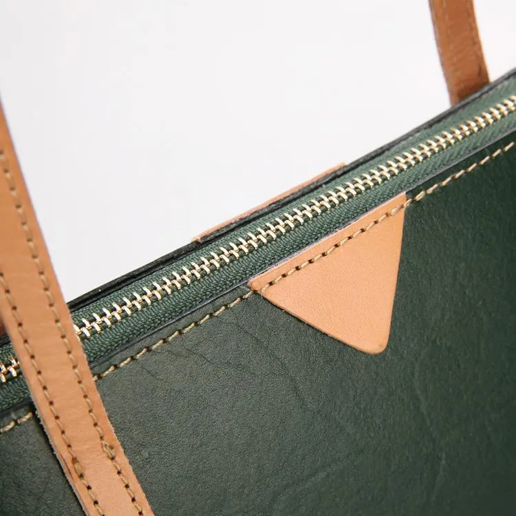 Handmade Vintage Womens Green Leather Handbags Unique Leather Womens Shoulder Purse