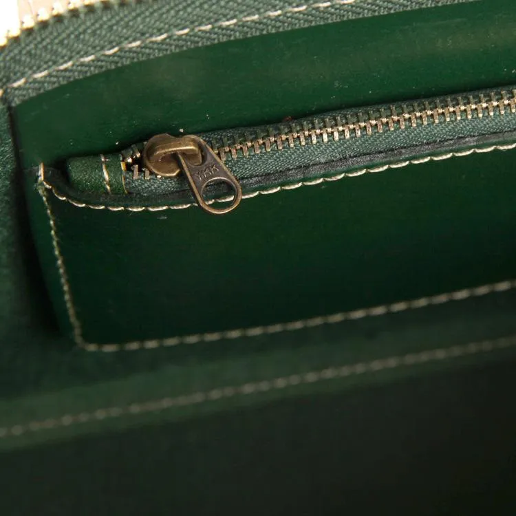 Handmade Vintage Womens Green Leather Handbags Unique Leather Womens Shoulder Purse