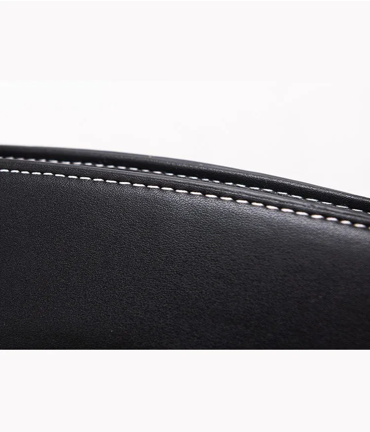 Handmade Womens Black Leather Tote Handbag Purse Dog Tote Bag for Women