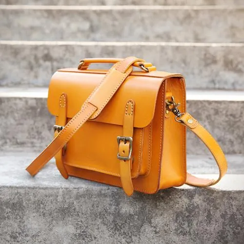 Handmade Womens Green Leather Satchel Shoulder Bag Cambridge Structured Satchel Handbag Purse for Men