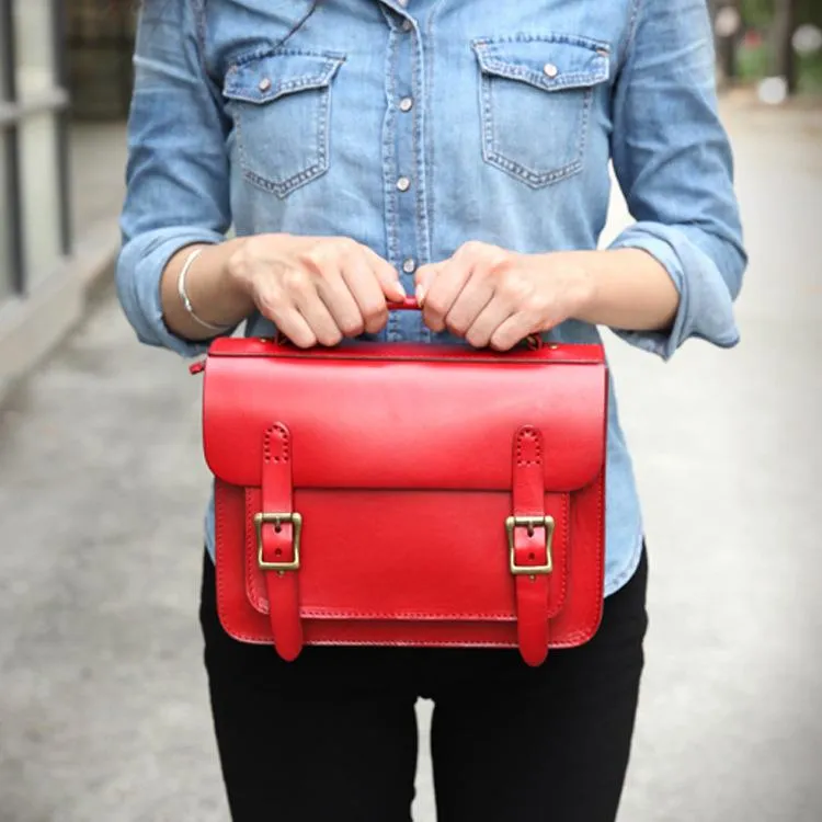Handmade Womens Green Leather Satchel Shoulder Bag Cambridge Structured Satchel Handbag Purse for Men