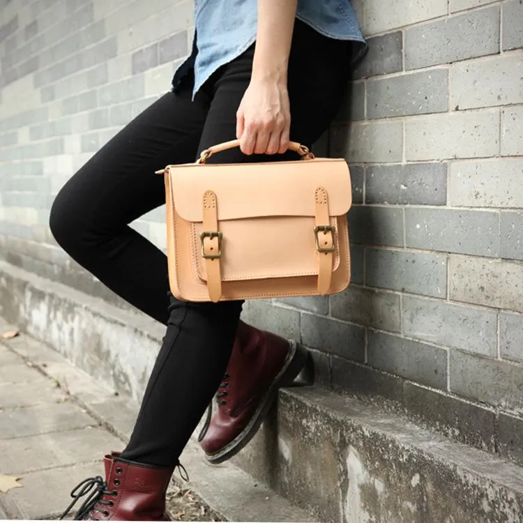 Handmade Womens Green Leather Satchel Shoulder Bag Cambridge Structured Satchel Handbag Purse for Men